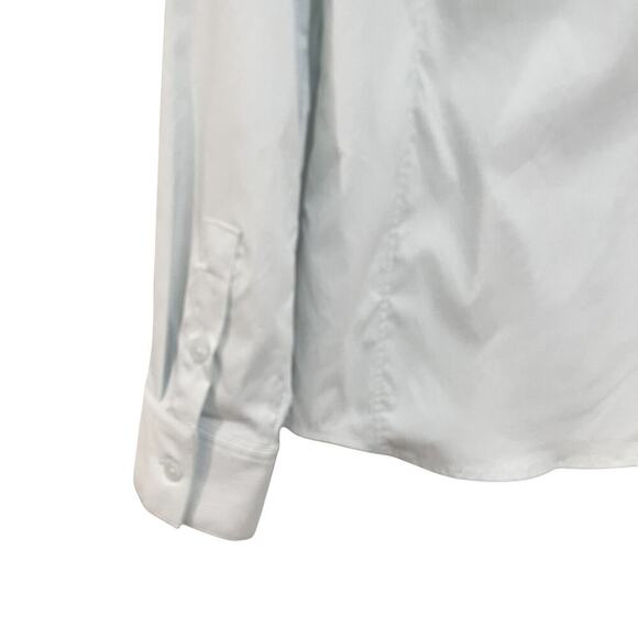 Athleta Shirt Womens XS Soft Halcyon Blue Button Down Stretch Long Sleeve Top - Picture 7 of 10